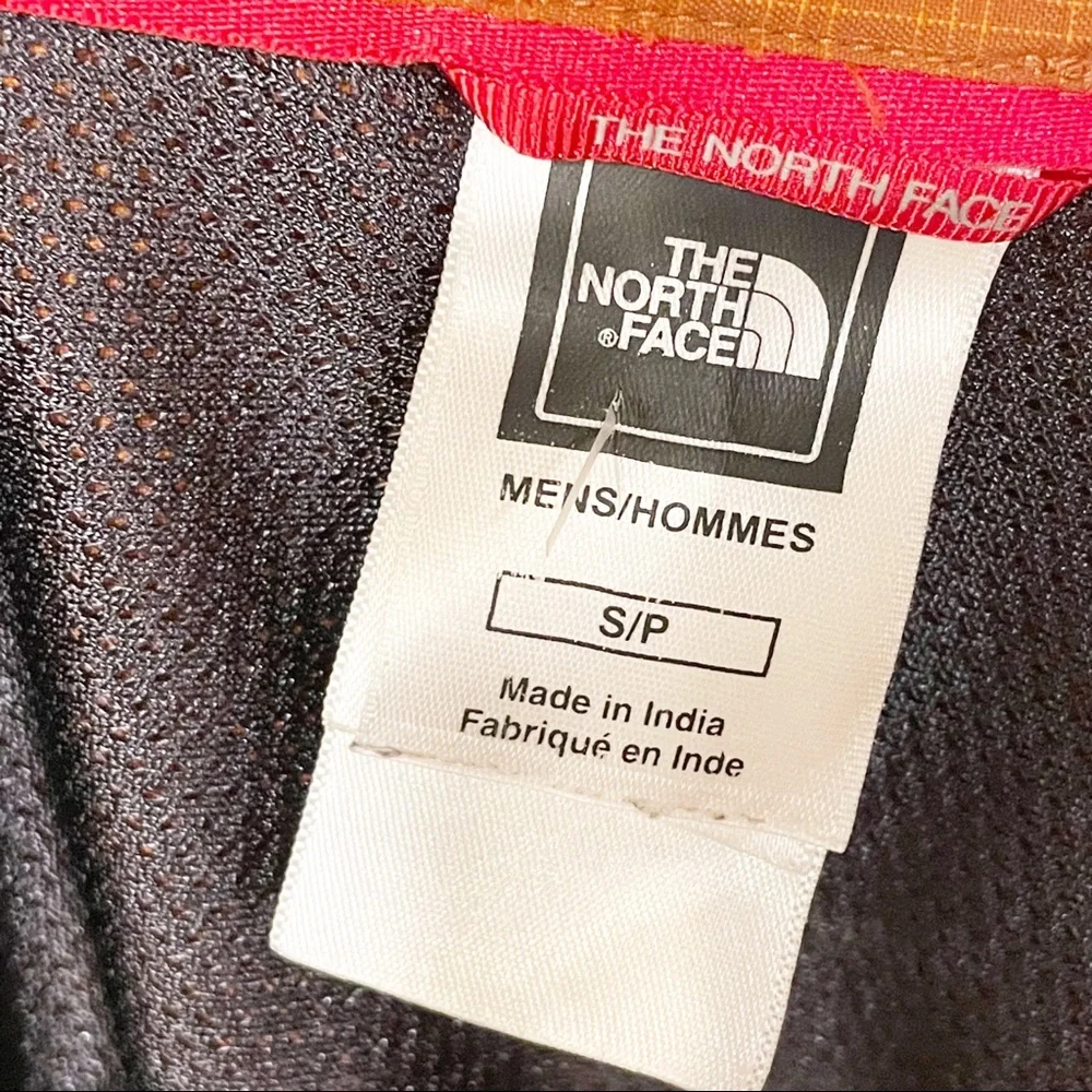 The‎ North Face Mens Small Orange Nylon Short Sleeve Button Front Top